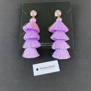BaubleBar Purple Tassel Earrings